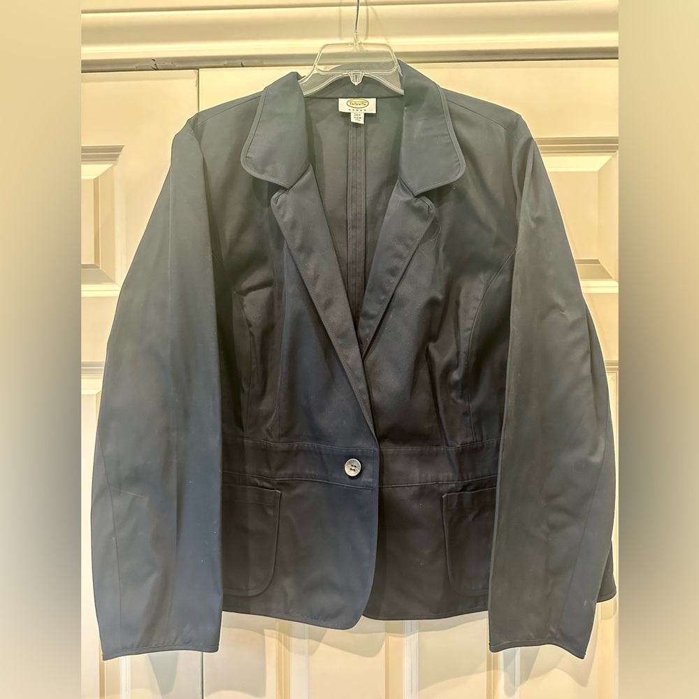 Talbots navy cotton jacket